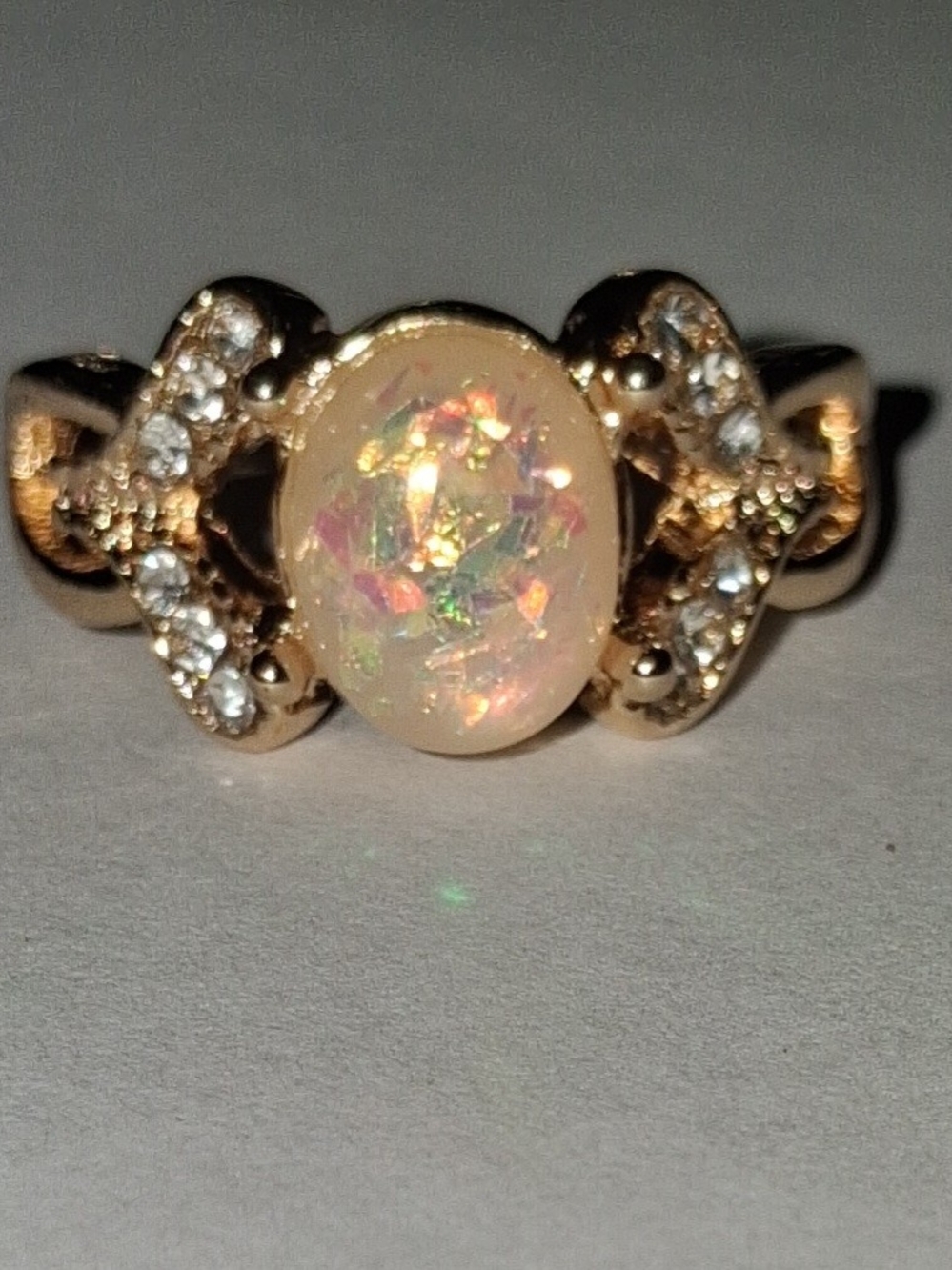 Yellow Gold Opal Ring